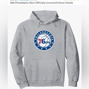 NEW IN BAG Philadelphia 76ers Gray Pullover Hoodie size Large